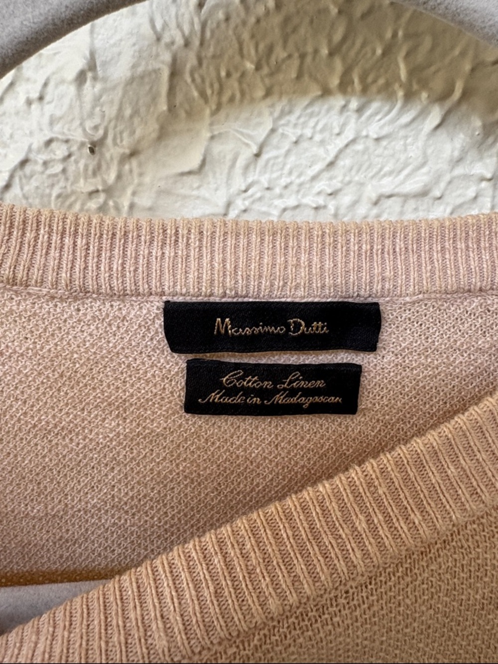 MASSIMO DUTTI Cotton Linen Blend Tee - Picture 2 of 4